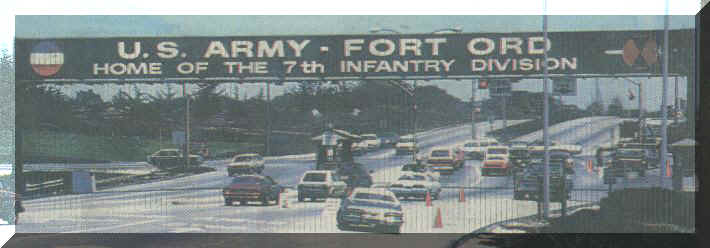 Fort Ord Main Gate on Hwy 1